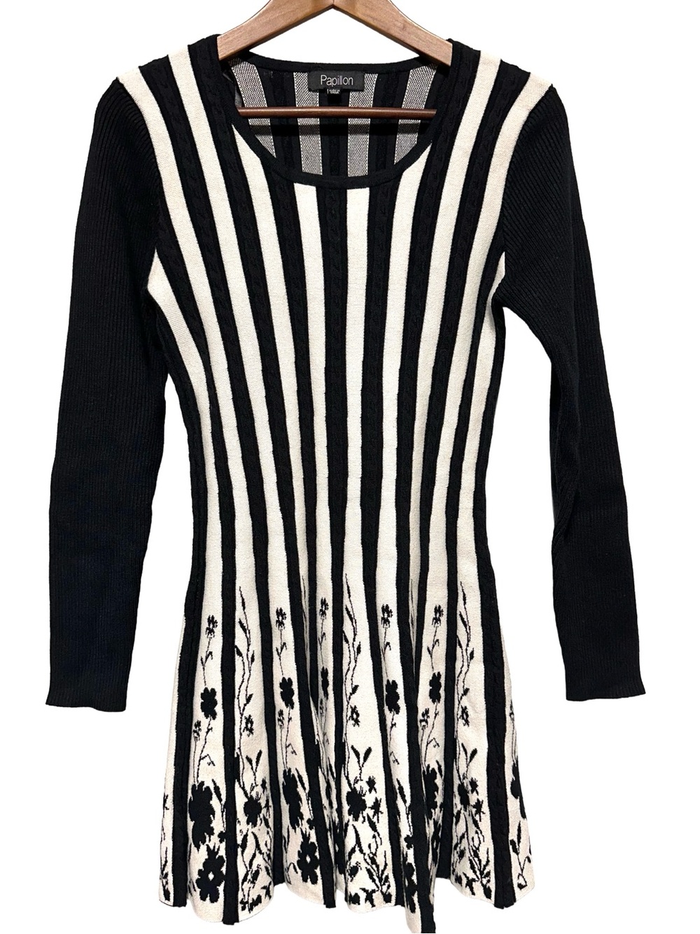 PAPILLON Knit Skater Dress | Coquette Goth Balletcore Dark Academia